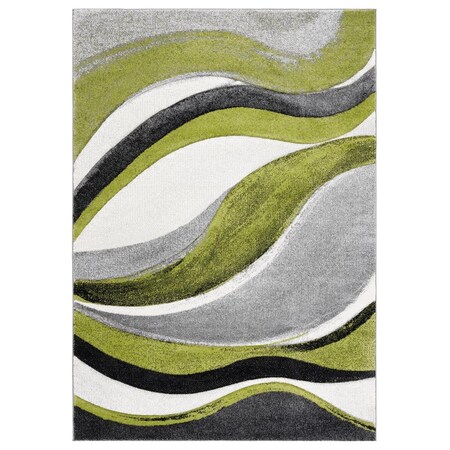 Safavieh 9 x 12 ft. Hollywood Contemporary Rectangle Power Loomed Rug Grey & Green HLW766Y-9